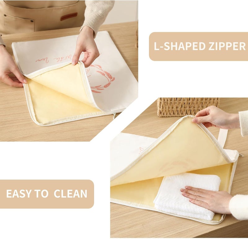Windance Wide Zipper Access Beeswax Bread Bags for Homemade Bread - 2 Packs XL Reusable Organic Beeswax Linen Cotton Sourdough Bag, Homesteading Essentials Sourdough Bags with Zip to Keep Fresh - Image 5